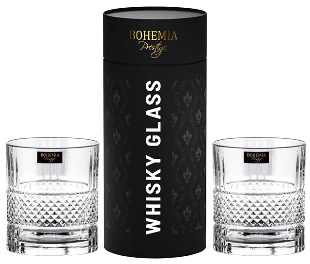 BOHEMIA PRESTIGE ELEGANTE POHÁR NA WHISKY V TUBE 320ML SADA 2KS