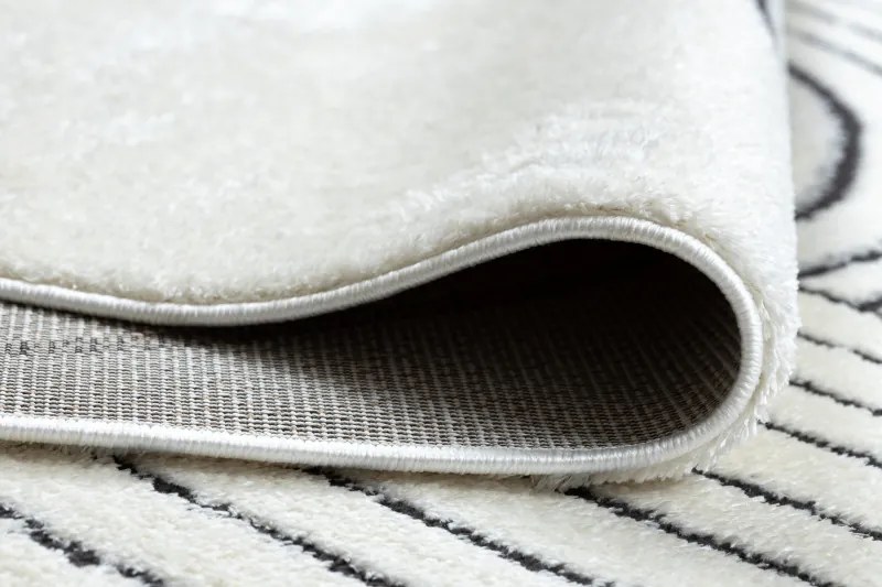 AKCIA: 120x170 cm Kusový koberec Mode 8587 geometric cream/black, béžová, chodba / predsieň, Dywany Łuszczów