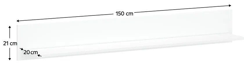 Kondela Polica 150, biela, LINDY