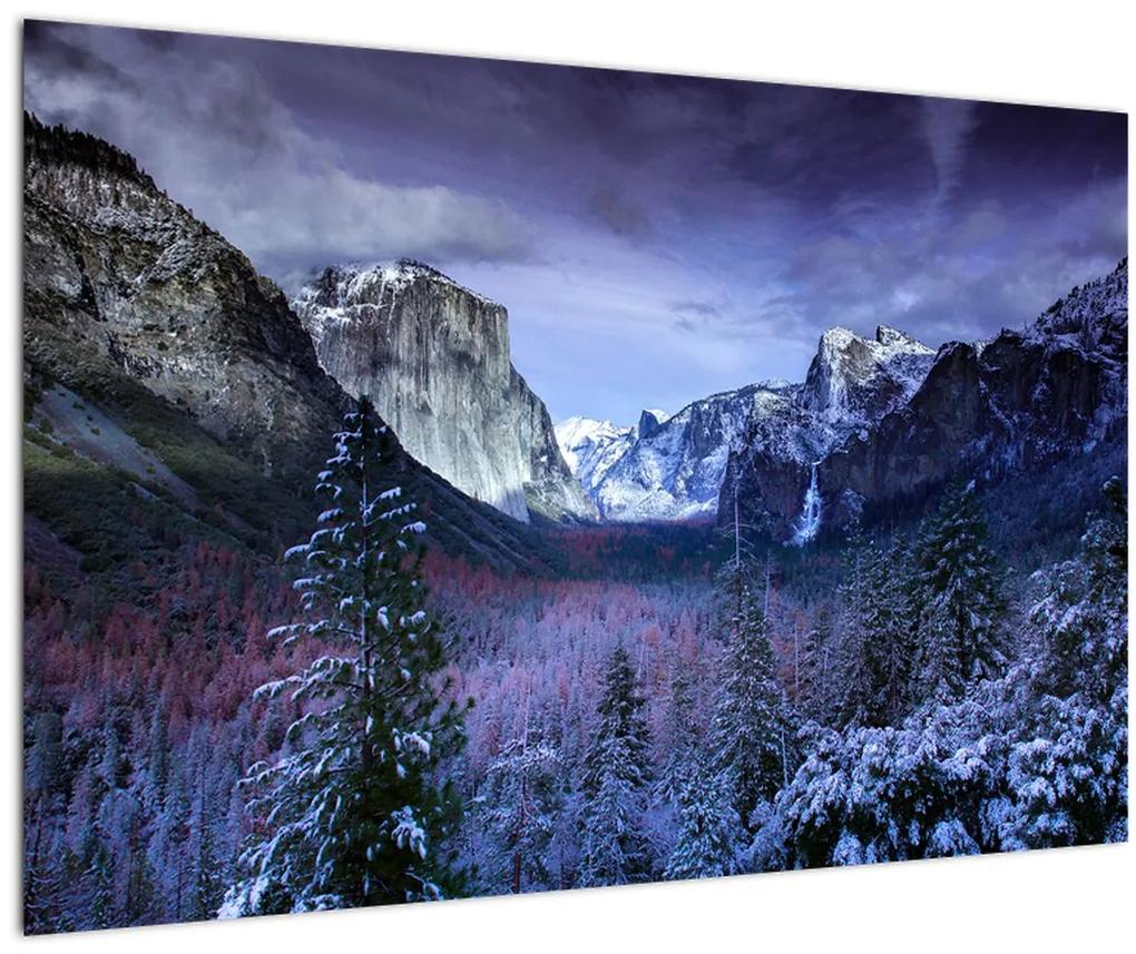 Obraz zimnej horskej krajiny (90x60 cm)