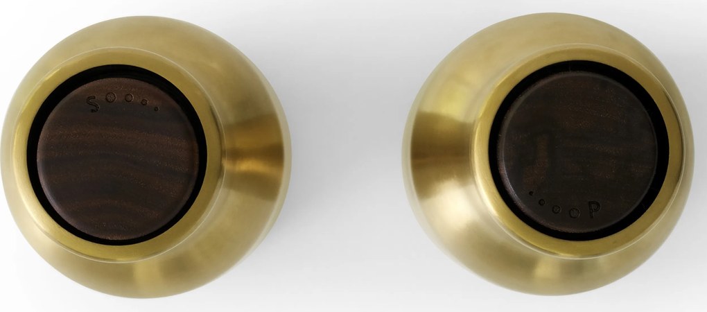 Mlynčeky na korenie alebo soľ Bottle Grinder brúsená mosadz 2 ks