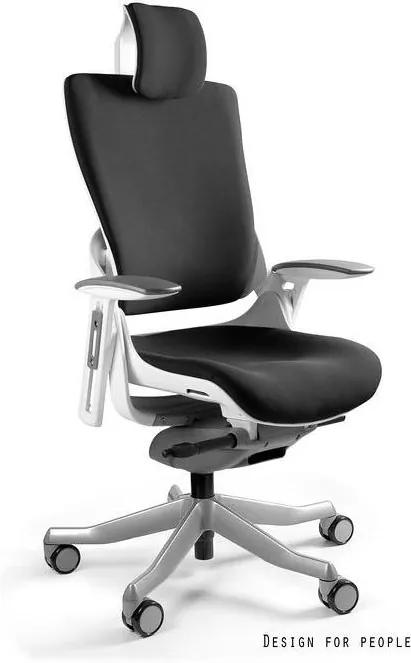 Kancelárska stolička Wanda II - tkanina biely podklad čierna