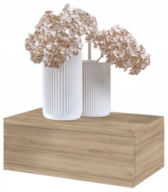 Nočný stolík LOFT - dub craft zlatý