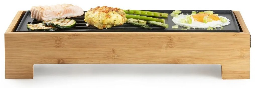 DOMO DO9270G stolný elektrický gril Plancha BambooStyle, M