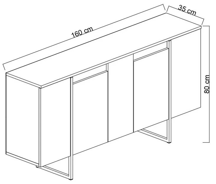 Skrinka Luxe Anthracite and Gold