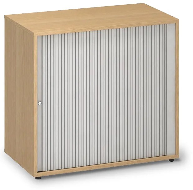 Žalúziová nízka skriňa ProOffice 80 x 45 x 73,5 cm, buk