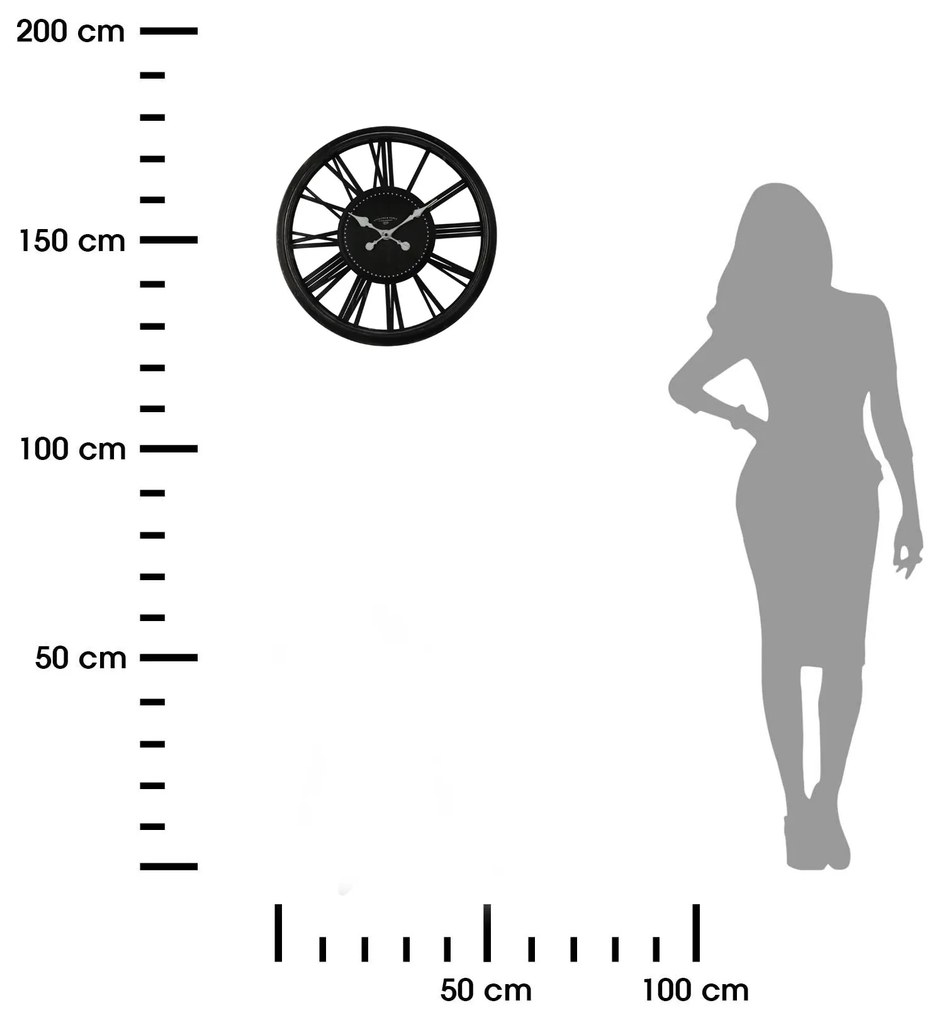 Nástenné hodiny Ria, čierna