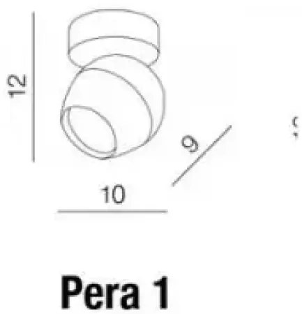 Moderné bodové svietidlo Pera 1 biela