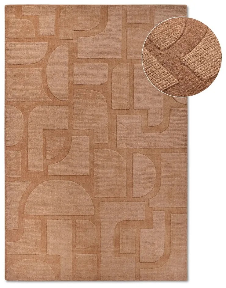 Hnedý ručne tkaný vlnený koberec 120x170 cm Alexis – Villeroy&amp;Boch