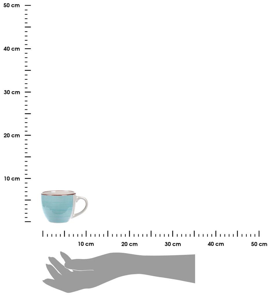 Keramická šálka Pastel 90 ml sada 6ks