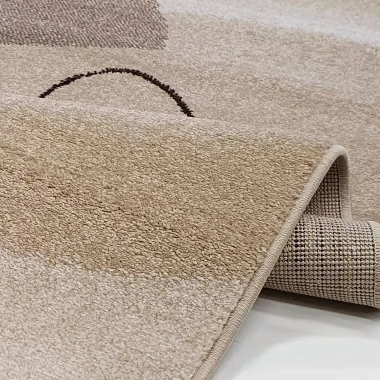 Spoltex, Kusový koberec Achat 550 Dark beige, 120x170, hnedá, obývacia izba