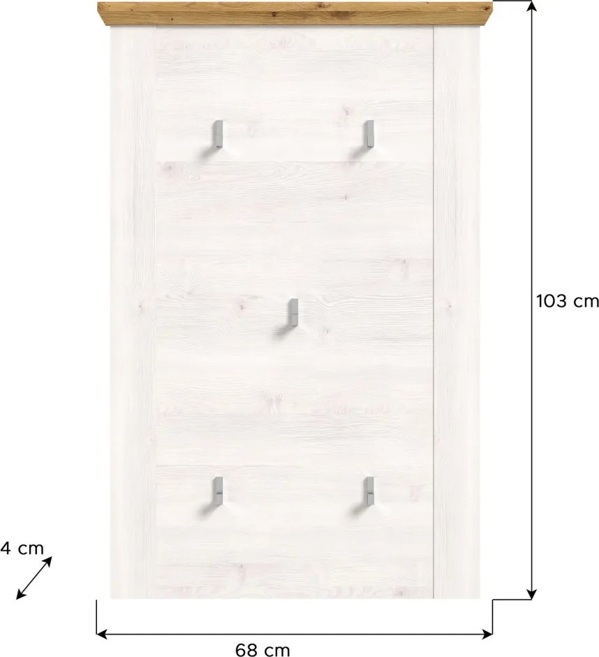 Predsieňová zostava Verona (5-dielna), sibírsky smrekovec/dub artisan