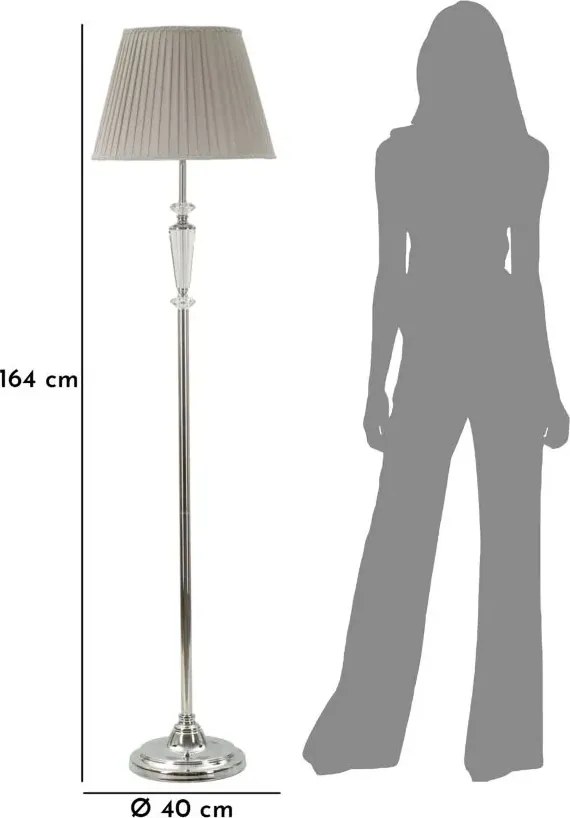 Stojacia lampa Silvery 164 cm strieborná