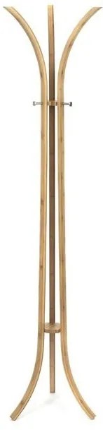 Bambusový vešiak na oblečenie Compactor Bamboo, hnedá