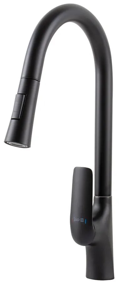 Ibiza Black výsuvná kuchynská batéria