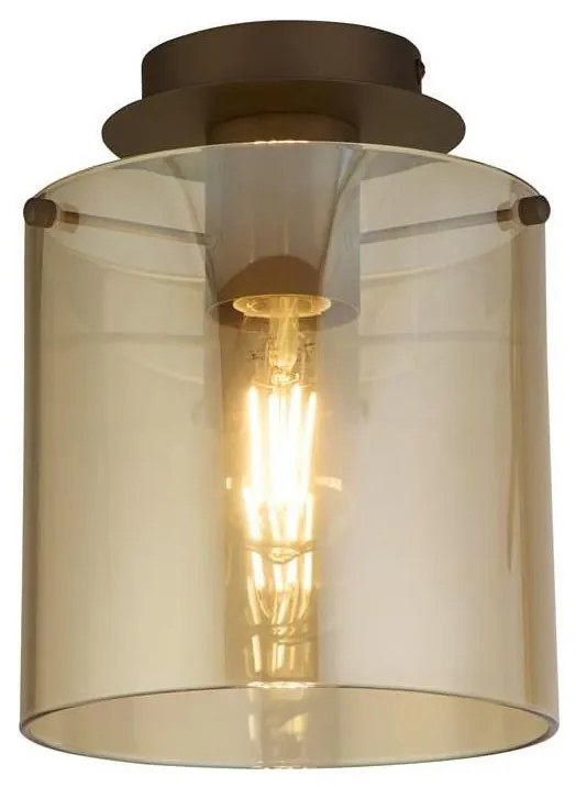 Searchlight 88911-1MO - Stropné svietidlo SWEDEN 1xE27/60W/230V pr.22 cm hnedé/dymové