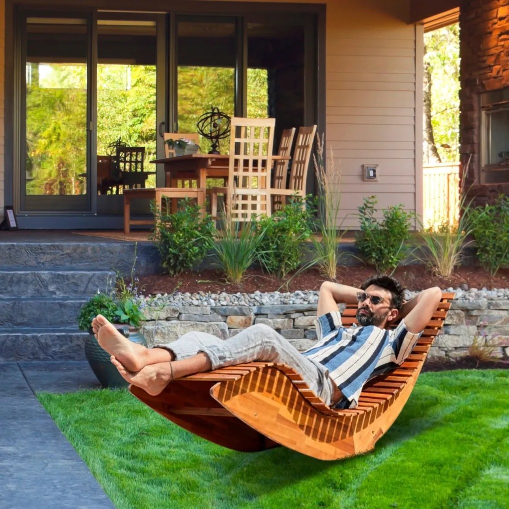 Hojdacie lehátko BALI, 155x60x93cm, prírodná hnedá Casaria