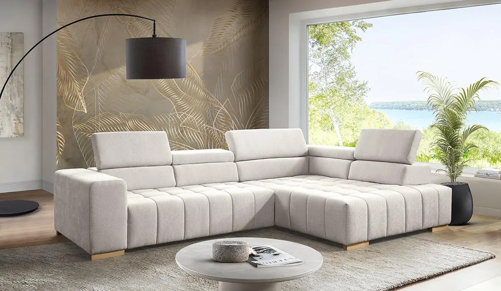 XXXLutz ROHOVÁ SEDAČKA, textil, krémová MID.YOU - Sedačky - 000694006513