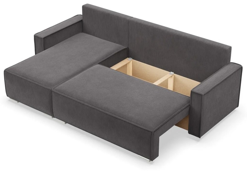 Rohová rozkladacia sedacia súprava LUCCA Sivá