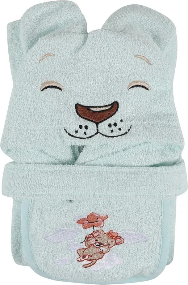 Bavlnený detský župan v mentolovej farbe veľkosť 1-2 roky Aslan – Foutastic