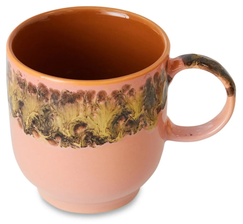 HK living Kameninový hrnček café mug 70's Lush 250 ml