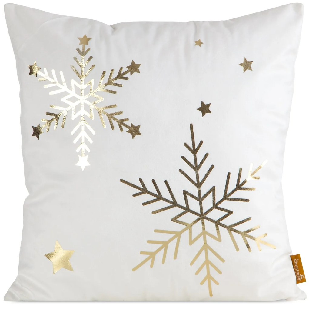 VIANOČNÁ DEKORAČNÁ OBLIEČKA NA VANKÚŠ ELEGANCE3 45X45 CM VZOROVANÁ