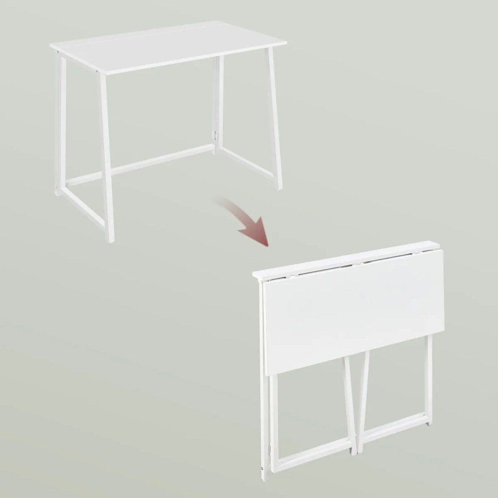 Set do pracovne ZARIMO stôl 80x40 cm, biela + kreslo AVOLA VELVET svetlo hnedé