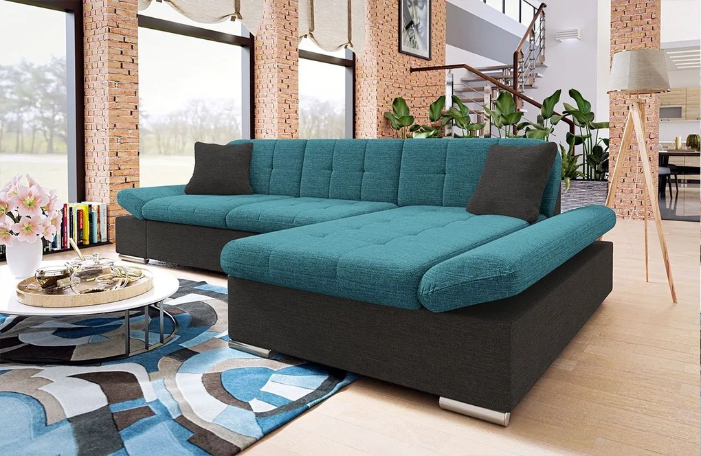 Rohová sedacia súprava Magnir, Dostupné poťahy: Nazar 225.05, Strana: pravá