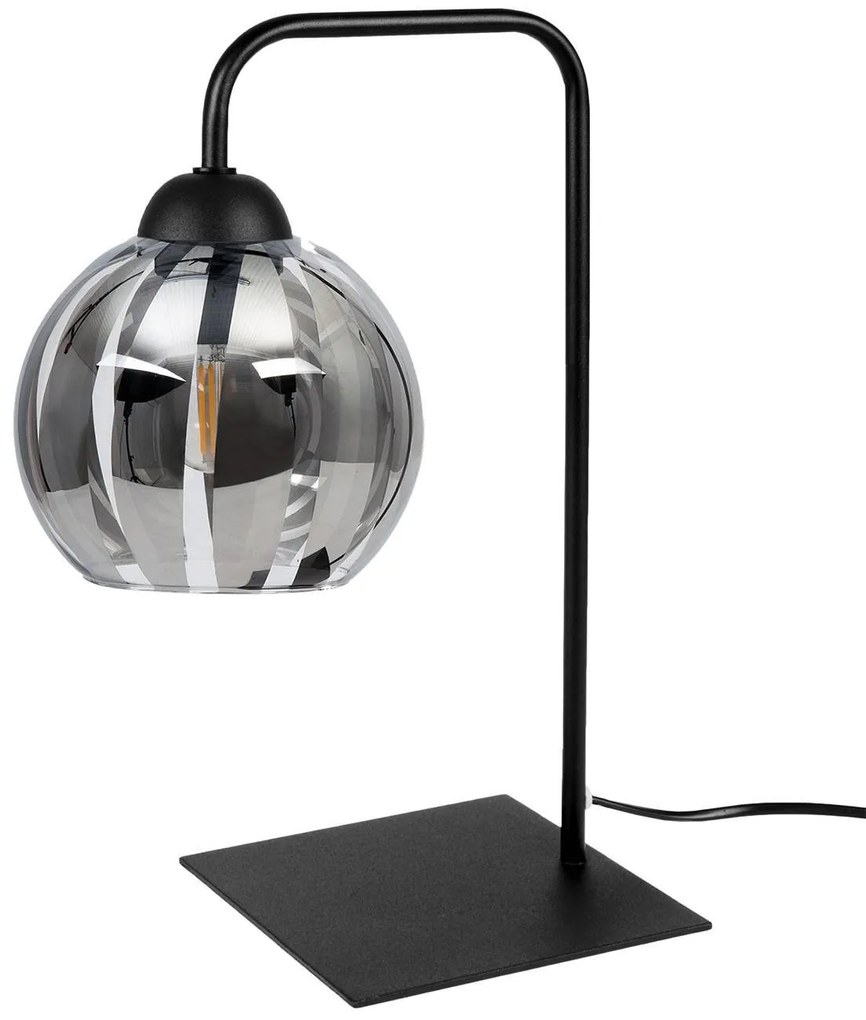 Stolová lampa ELIZA, 1x sklenené tienidlo so vzorom