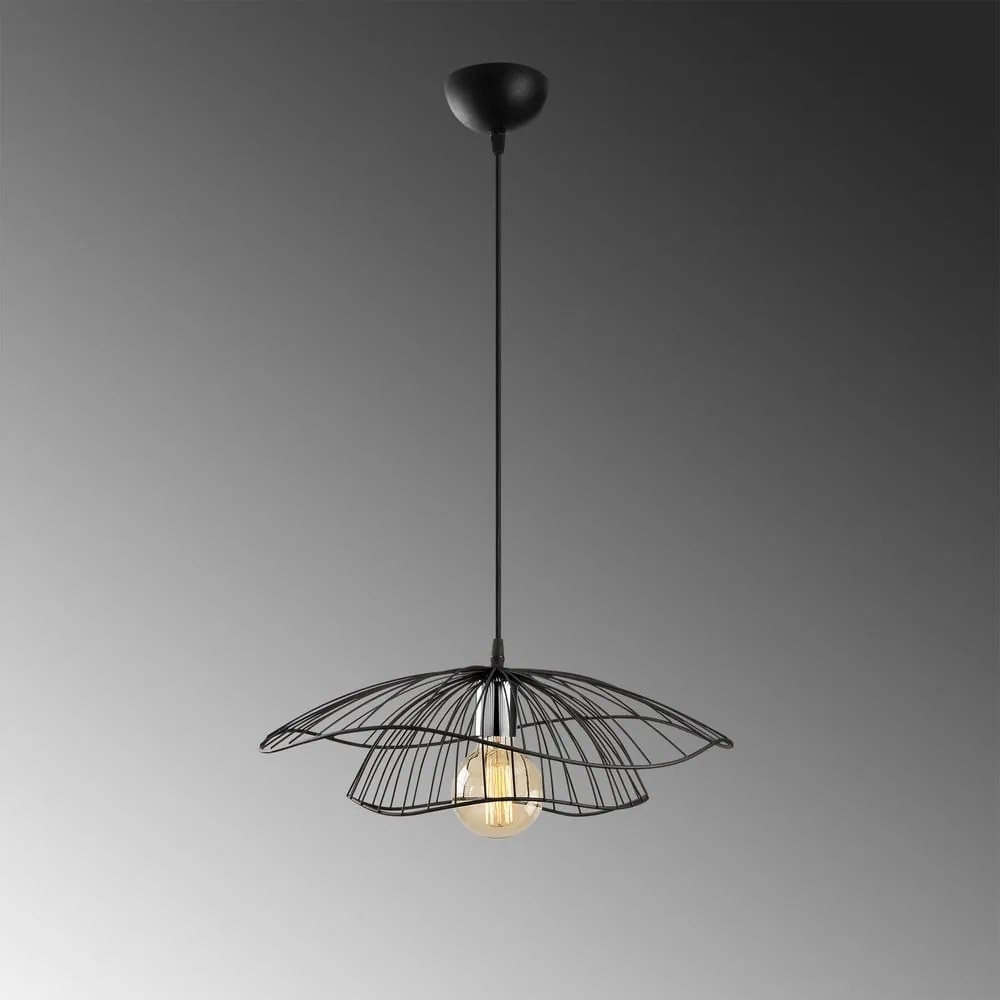 Čierne závesné svietidlo Opviq lights Tel, ø 50 cm