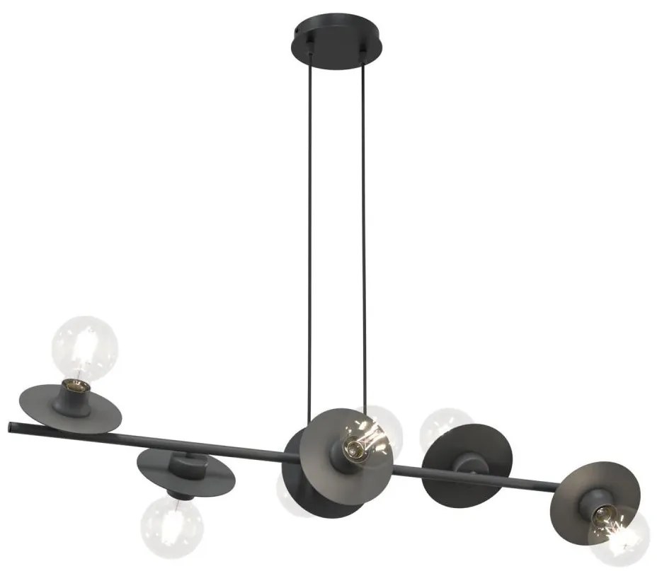Luster na lanku TOKEN 6xE27/15W/230V čierna
