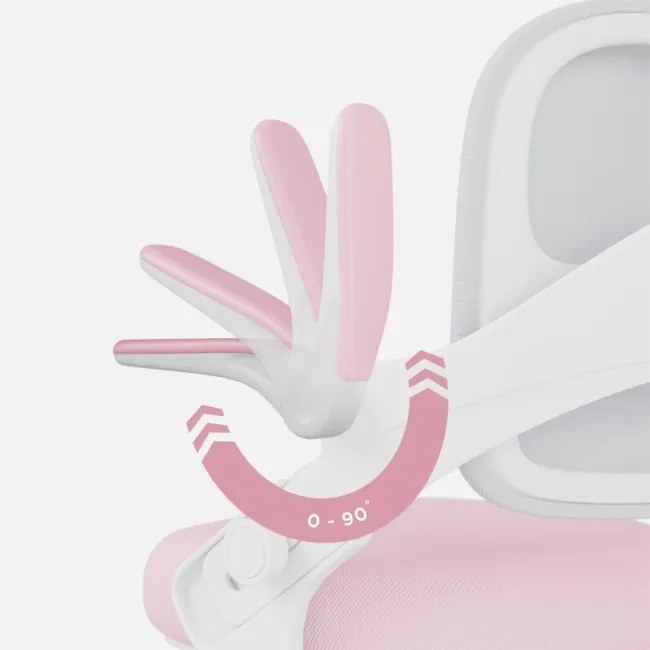 Detská otočná stolička Mark Adler Junior 4.3 ružová / sivá