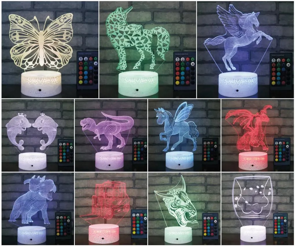 3Dmix 3DL-CRK040 – 3D LED nočná lampa - Groot (Grút) (Crack základňa)