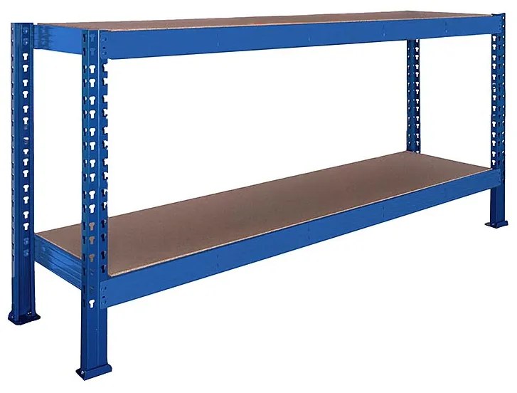 Trestles Nekonečný priemyselný regál 1400x2200x800, 2 police Farba: červená a čierna