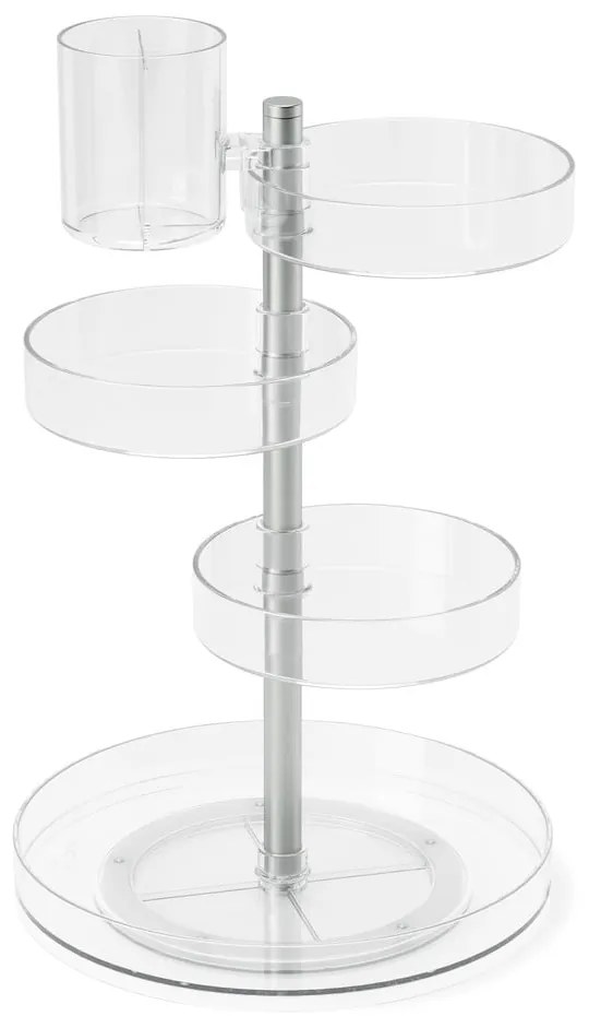 Otočný plastový kúpeľňový organizér na kozmetiku Pirouette – Umbra