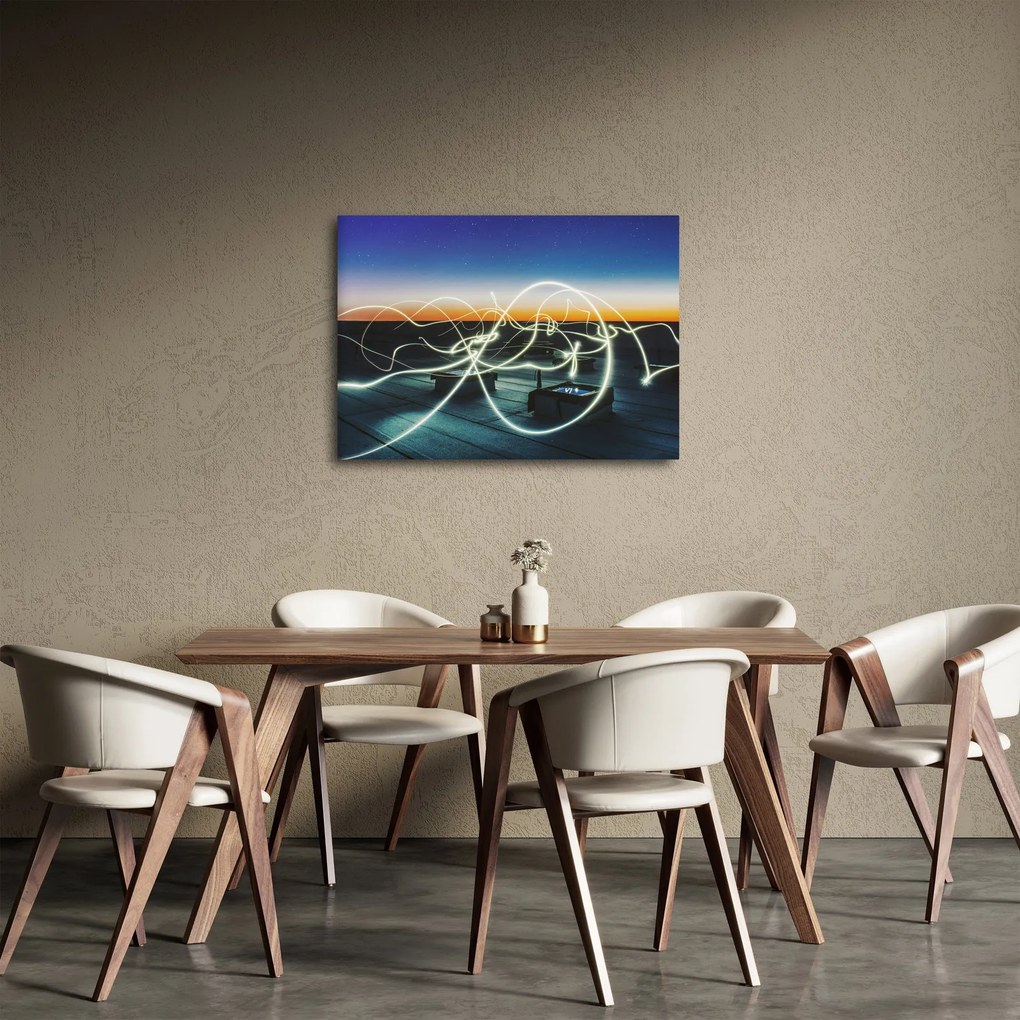 Obraz - pohľad na oblohu zo strechy (70x50 cm)