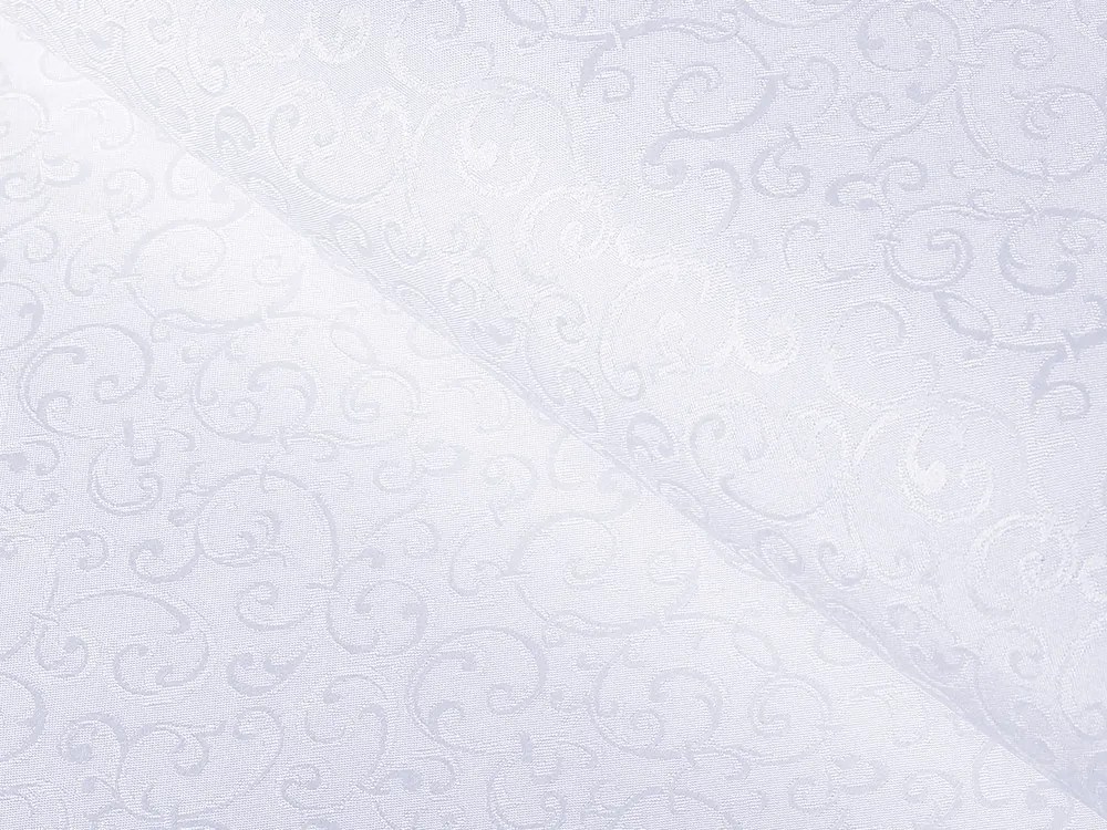 Biante Dekoračný záves TF-078 Ornamenty - studená biela 150x150 cm