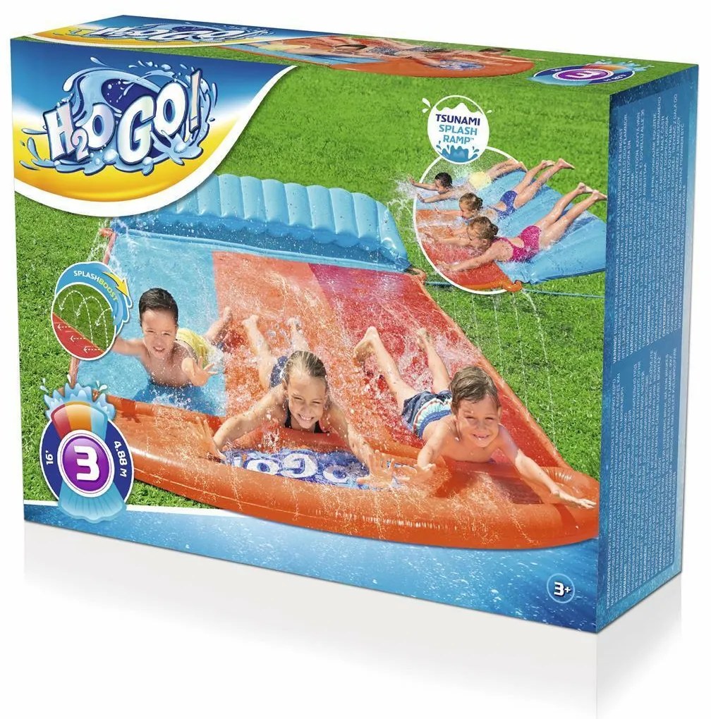 Bestway_B Bestway 52479 H2OGO!® Tsunami Splash Ramp™ tobogán pre 3 osoby 488 x 214 cm 52479