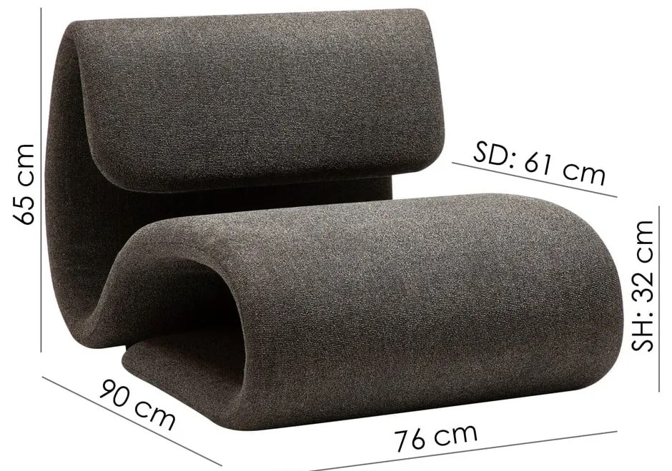 Tmavosivé kreslo DAN-FORM Denmark Dubna