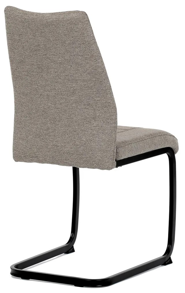 Autronic - Židle jídelní, béžová látka, černé kovové nohy - DCL-438 BR2