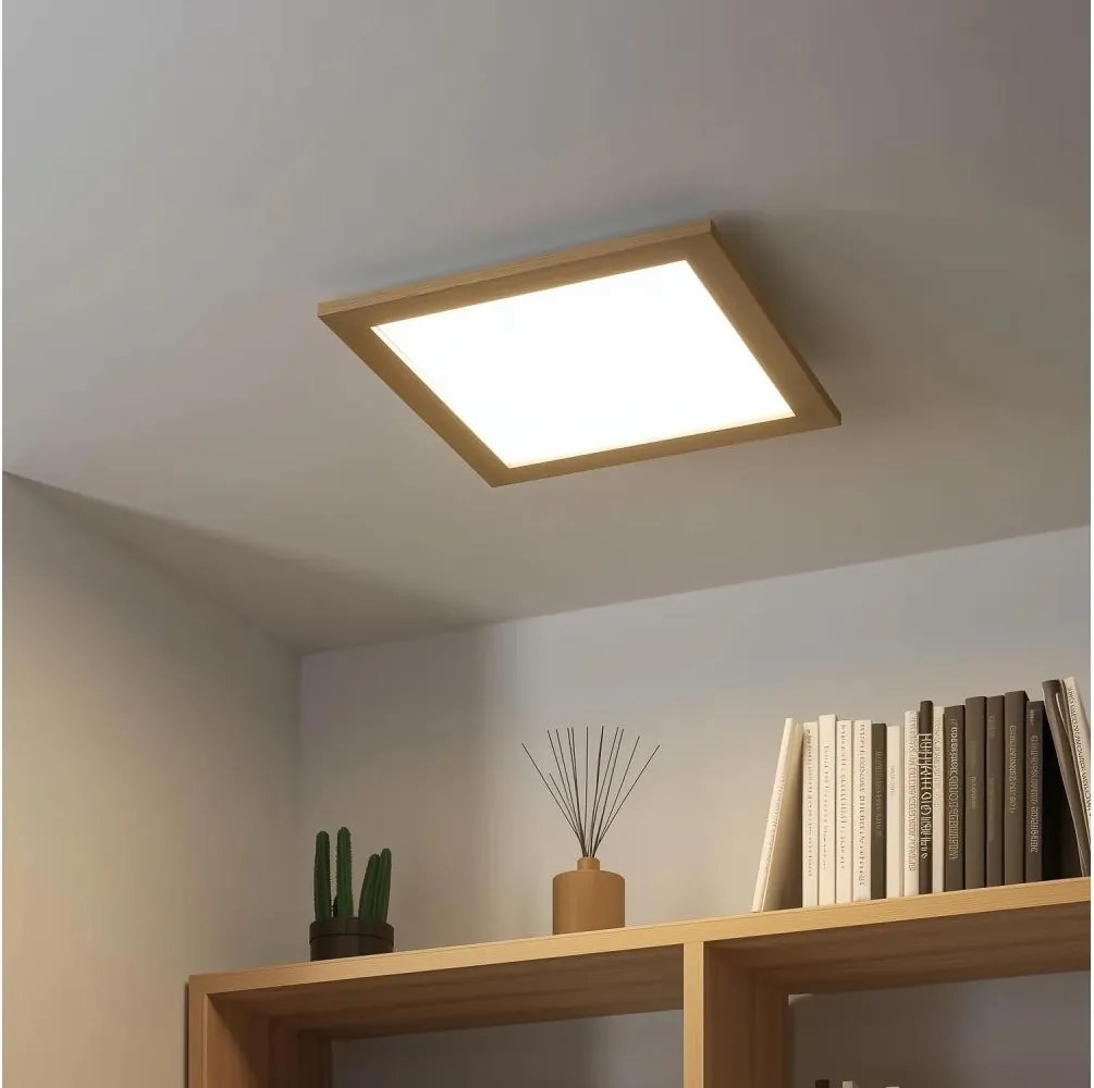 Eglo - LED RGB stmievateľný prisadený panel SALOBRENA-C LED/40W/230V hnedý + diaľkové ovládanie