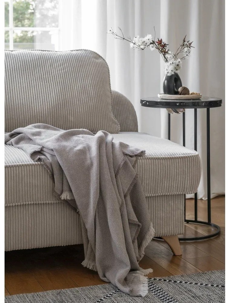 Béžová menčestrová leňoška (ľavý roh) Chic Charlotte – Miuform