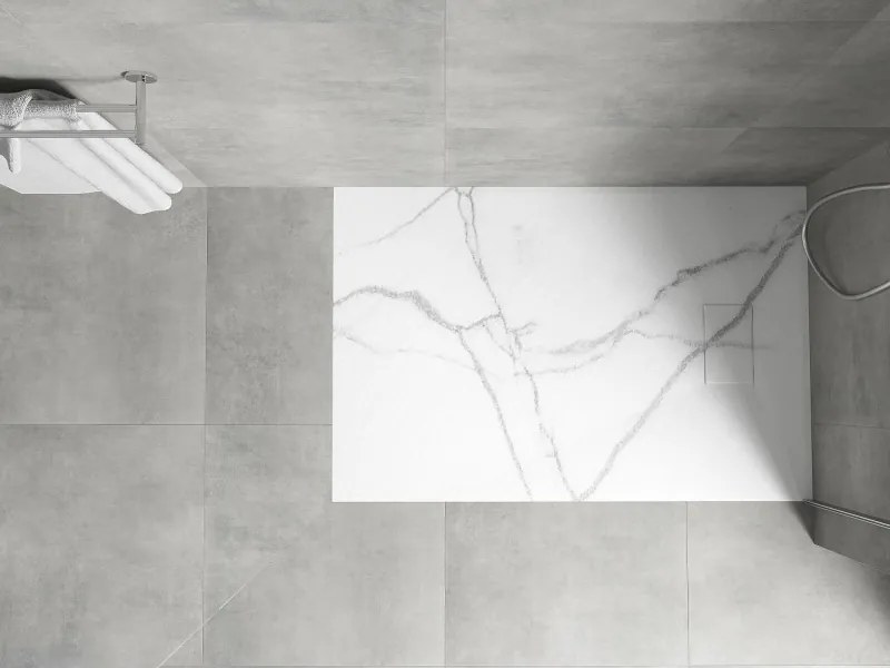 Mexen Hugo obdĺžnikový sprchový kút SMC 120 x 90 cm, biely kameň - 42159012