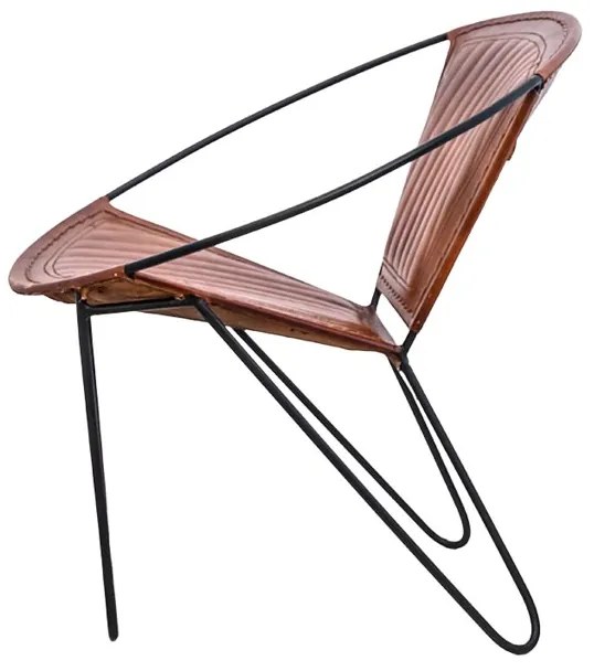 AKCIA Dizajnové kreslo PANCHO hnedé II. akosť