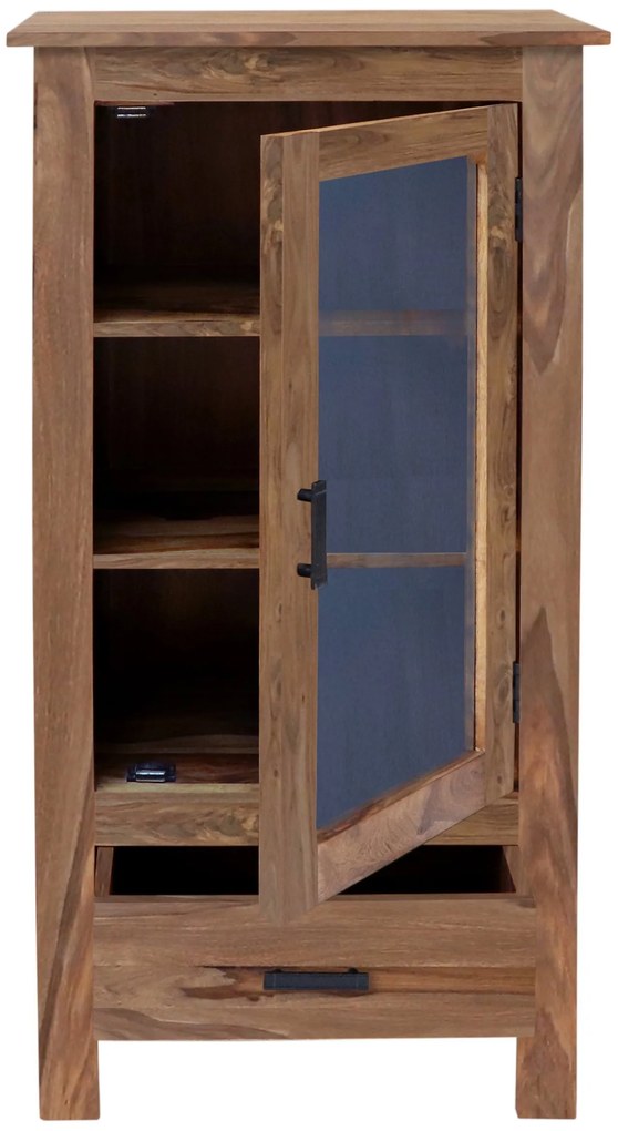 furniture-nabytek.cz - Drevená vitrína z masívu palisander 60x120x45