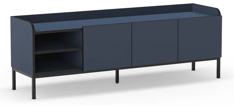 Modrý TV stolík 160x55x42 cm Adara – Marckeric
