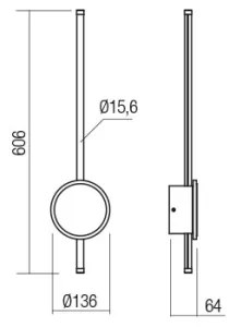 Redo 01-2700 - LED Nástenné svietidlo DIAZ LED/18W/230V CRI 90 zlatá