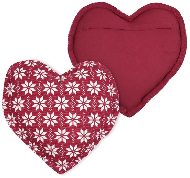 Dekoračný vankúš srdiečko - 30x30 cm