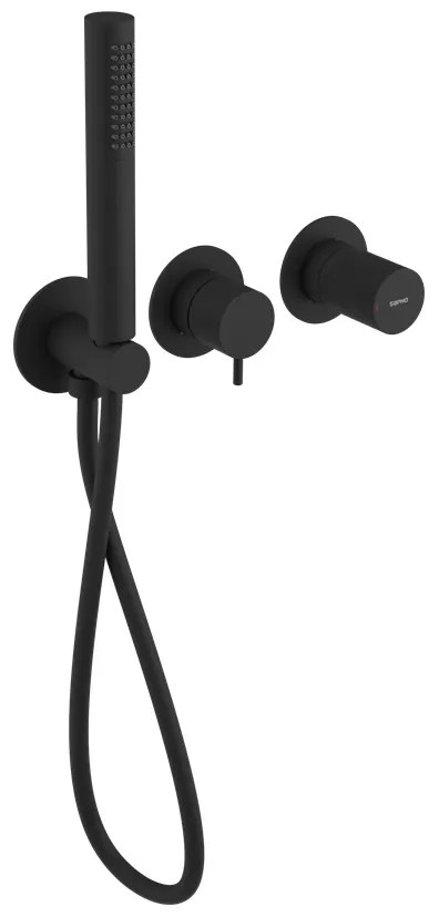 Sapho Sapho, ULTRATAP podom. sprch. batéria, ručná sprcha, 2 výstupy, čierná mat, UT045TB
