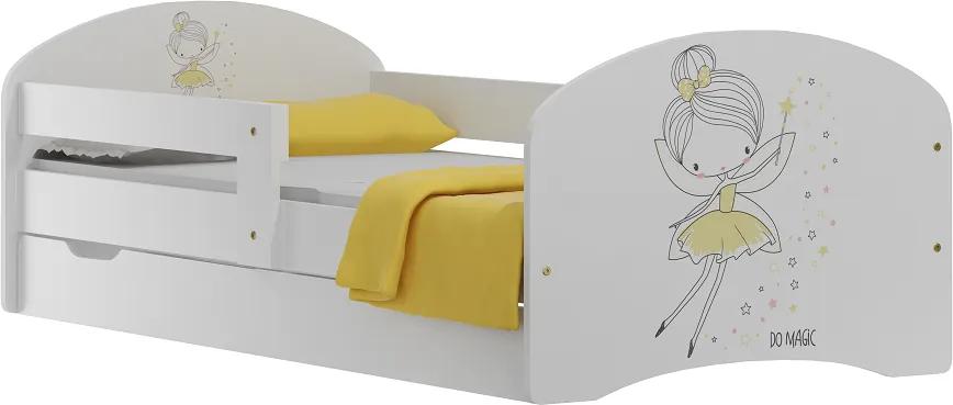 MAXMAX Detská posteľ so zásuvkami ŽLTÁ VÍLA 180x90 cm